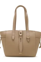 Leather shopper bag Furla brown