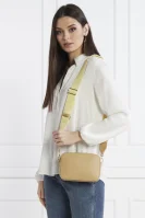 Leather messenger bag Coccinelle beige