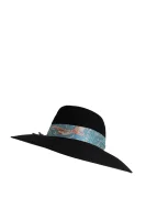 Wełniany kapelusz Elisabetta Franchi czarny