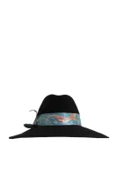 Wełniany kapelusz Elisabetta Franchi czarny