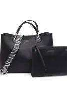 сумка-шопер + поясна сумка Emporio Armani темно-синій
