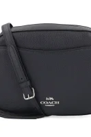 Leather messenger bag Sutton Coach navy blue