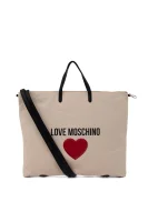 Shopperka/Plecak Love Moschino kremowy