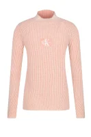Sweter | Regular Fit | z dodatkiem wełny CALVIN KLEIN JEANS różowy
