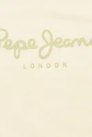 футболка hana glitter | regular fit Pepe Jeans London кремовий