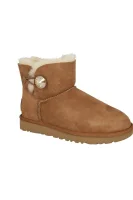 Leather snowboots MINI BAILEY BUTTON BLING | with addition of wool UGG brown