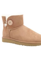 Leather snowboots Mini Bailey Button II | with addition of wool UGG 	camel	