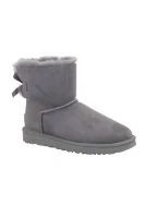 Leather snowboots mini bailey bow II | with addition of wool UGG gray