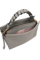 Leather shoulder bag Coccinelle gray