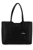 Leather shopper bag Taylor BOSS BLACK black