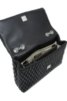 Leather shoulder bag Kira Ruched Convertible TORY BURCH black