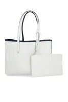 Reversible shopper bag + sachet Lacoste white
