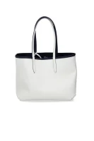 Reversible shopper bag + sachet Lacoste white