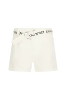 Shorts | Regular Fit | with addition of linen CALVIN KLEIN JEANS white