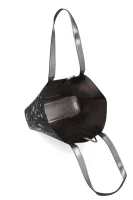 Reversible shopper bag + organiser inside out large zip Calvin Klein black