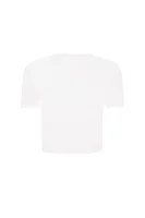 T-shirt JERSEY | Cropped Fit Pinko UP biały