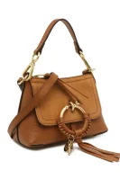Leather shoulder bag See By Chloé brown