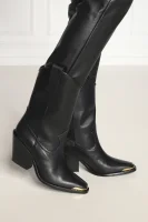 Leather cowboy boots TORY BURCH black