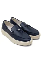 Leather loafers FLINT II Karl Lagerfeld navy blue