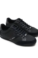 Sneakers Saturn | with addition of leather BOSS BLACK navy blue