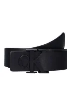 Skórzany pasek Calvin Klein czarny