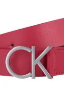 Skórzany pasek CK LOGO Calvin Klein czerwony