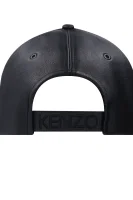 шкіряна кепка Kenzo чорний