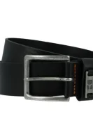 Leather belt Jackson N BOSS ORANGE black