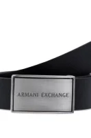 Dwustronny pasek Armani Exchange czarny