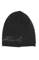 Wełniana czapka | z dodatkiem kaszmiru Karl Lagerfeld szary