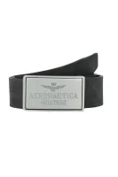 Leather belt Aeronautica Militare black