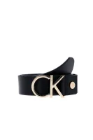 шкіряний ремінь logo Calvin Klein чорний