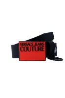 Skórzany pasek Versace Jeans Couture czarny