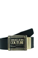 Skórzany dwustronny pasek Versace Jeans Couture czarny