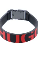 Leather bracelet E-LOGOBAND HUGO black