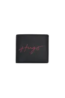 Skórzany portfel Handwritten_4cc coin HUGO black
