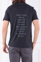 T-shirt CITIES GRAPHIC TEE | Slim Fit Michael Kors granatowy