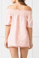 Linen blouse AMAR | Regular Fit Silvian Heach peach