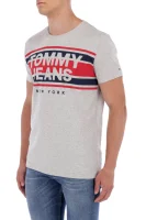 T-shirt CUT OUT STRIPE | Regular Fit Tommy Jeans szary