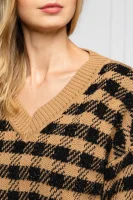 Sweter BELIZE | Regular Fit | z dodatkiem wełny Pinko brązowy