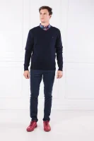 Wełniany sweter LAMBSWOOL | Regular Fit Tommy Hilfiger granatowy
