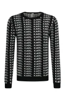 Wełniany sweter | Regular Fit Karl Lagerfeld czarny