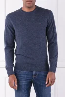 Wełniany sweter LAMBSWOOL CNECK | Regular Fit Tommy Hilfiger granatowy