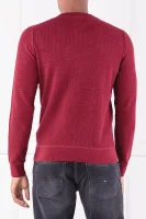 Sweter WAFFLE STRUCTURED CN | Regular Fit Tommy Hilfiger bordowy