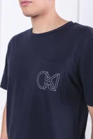 T-shirt GRAPHIC POCKET | Regular Fit CALVIN KLEIN JEANS granatowy