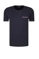 T-shirt RWB POCKET FLEX TEE | Regular Fit Tommy Hilfiger granatowy