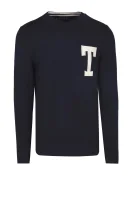 Sweater LOGO CNECK | Regular Fit Tommy Hilfiger navy blue