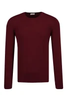 Wełniany sweter SUPERIOR | Regular Fit Calvin Klein bordowy