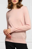 Kaszmirowy sweter Iberia | Regular Fit TORY BURCH pudrowy róż