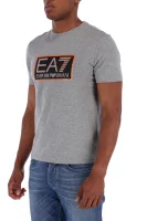 T-shirt | Regular Fit EA7 popielaty